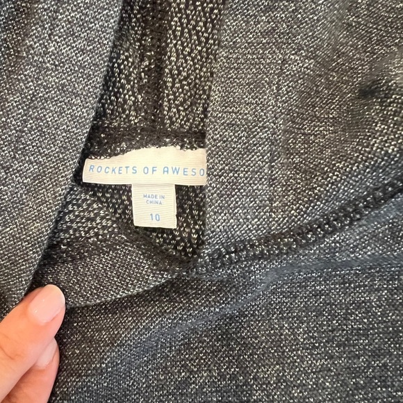 Rockets of Awesome Dark Grey Hoodie Sweatshirt Boys Size 10 - Picture 3 of 4